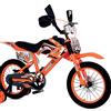 Bicicletta per Bambini 16 Freni a Disco e Rumore del Motore in Accelerazione Magik-Bike Motocross Arancione