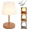 Noa Home Deco Ricaricabile Lampada Comodino per Bambini & Camera, Senza BPA Touch Luce Notturna con 3 Modalità Colore, 0-100% Dimmerabile Wireless Lampada Scrivania, Cura Occhi Antisfarfallio Luce Tavolo per Lettur