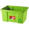 SUNDIS Scatola portaoggetti da 15L, Verde, L.38xl.29x H19,5cm, impilabile