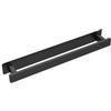 Ibergrif M34457B - Porta asciugamani adesivo 40 cm, due metodi di installazione (adesivo e foratura), portasciugamani per bagno con barra senza trapano, acciaio inossidabile, nero
