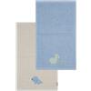 Sterntaler Set di 2 asciugamani per bambini Dino Rexi - Set di asciugamani in cotone assorbente piacevole sulla pelle - Asciugamani per bambini con eleganti bordi e applicazioni, blu