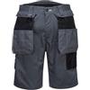 Portwest PW3 PW345ZBR34 - Pantaloncini da Lavoro, Colore: Grigio Zoom/Nero, Taglia: 34