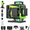 Pdgrid Livella Laser Autolivellante 16 Linee, 4 X 360 °Livello Laser Autolivellante Verde, 2 x Batterie, Autolivellante, Supporto rotante, Telecomando Cabina di rilevamento