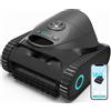 BRINBO C1 Robot Piscina Pareti e Fondo,Linea d'acqua180 min,Nero e Bianco
