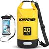 ECHTPower Borsa Impermeabile 5L/10L/20L, Dry Bag Sacco Impermeabile con Tracolla Regolabile, con Custodia Impermeabile, Marsupio 100% impermeabile per Mare,Barca,kayak,Rafting,Pesca,Campeggi