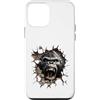 Mighty Ape Art Custodia per iPhone 12 mini Potente Gorilla Roar che rompe attraverso il muro
