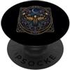 Belle Epoche Bugs Teschio mistico falena luna crescente eleganza gotica PopSockets PopGrip Adesivo