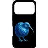 stained glass kiwi blue mosaic shine kiw Custodia per iPhone 17 Pro Kiwi in vetro colorato blu