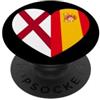 Spain Heritage Apparel Alabama e Spain United in Roots Cuore di Bandiera PopSockets PopGrip Adesivo