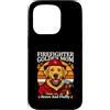 Firefighter Mom Lover Firefighting Custodia per iPhone 15 Pro Pompiere Golden Mom coraggioso e soffice cane
