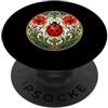 Belle Epoque Bugs Art Nouveau - Coccinella papavero floreale PopSockets PopGrip Adesivo
