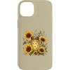 Sunlit Meadow Botanicals Custodia per iPhone 14 Plus Lucciole e girasoli, vaso vintage da giardino, motivo: Firefly Meadow
