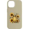 Sunlit Meadow Botanicals Custodia per iPhone 14 Lucciole e girasoli, vaso vintage da giardino, motivo: Firefly Meadow