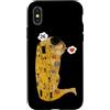 Gustav Klimt The Kiss Art Parody Funny M Custodia per iPhone X/XS Batteria Batterista Rock Metal Band Musicista Marito Fidanzato