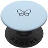 Tiny Meaning Studio Simbolo minimalista della natura della farfalla disegnata a mano blu freddo PopSockets PopGrip Adesivo