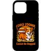 Corgi Energetic Dog Lover Custodia per iPhone 16 Pro Max Corgi Zoomie non può essere fermato
