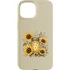 Sunlit Meadow Botanicals Custodia per iPhone 15 Lucciole e girasoli, vaso vintage da giardino, motivo: Firefly Meadow