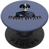Spooky Officer Skeleton Halloween Costum Costume da scheletro da ufficiale spettrale per Halloween Fun PopSockets PopGrip Adesivo