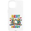 Block Builders Club Custodia per iPhone 15 I migliori compagni di gioco di mattoni ad incastro di Buddy Robots