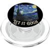 Funny Fine Art Parody Pun Apparel Co. Let It Gogh Camicia divertente notte stellata Vincent Van Gogh PopSockets PopGrip per MagSafe
