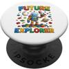 Cosmic Brick Builders Future Explorer Robot Rocket Toy Mattoni Bambini PopSockets PopGrip Adesivo