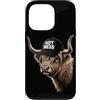 Funny Farm Animal Highland Cow Humor Des Custodia per iPhone 13 Pro Hot Mess Divertente Highland Mucca