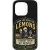 Halloween Lemon Bones Custodia per iPhone 15 Pro Citazione umoristica oscura dello scheletro di limone spettrale