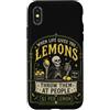 Halloween Lemon Bones Custodia per iPhone X/XS Citazione umoristica oscura dello scheletro di limone spettrale