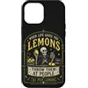 Halloween Lemon Bones Custodia per iPhone 12 Pro Max Citazione umoristica oscura dello scheletro di limone spettrale