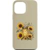 Sunlit Meadow Botanicals Custodia per iPhone 13 Pro Max Lucciole e girasoli, vaso vintage da giardino, motivo: Firefly Meadow