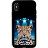 Leopard Party Decorations Leopard Access Custodia per iPhone X/XS Leopard Print Stuff Leopard Alien UFO Strano Donna Leopardo
