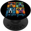 I Love Great Danes Merch Nonno alano in stile pop art PopSockets PopGrip Adesivo