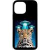 Leopard Party Decorations Leopard Access Custodia per iPhone 13 Pro Max Leopard Print Stuff Leopard Alien UFO Strano Donna Leopardo