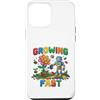 Growing Fun Designs Custodia per iPhone 12 Pro Max Crescere veloce robot fiore ad incastro mattoni bambini
