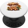 Highland Cow Sunflower Cute Floral Farm Highland Mucca Girasole Carino Rustico Fattoria Amante Animali PopSockets PopGrip Adesivo