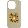 Sunlit Meadow Botanicals Custodia per iPhone 14 Pro Lucciole e girasoli, vaso vintage da giardino, motivo: Firefly Meadow