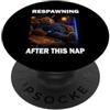 Funny Papa Bear Father Day Gamer Gaming Respawning After This Nap Orso gamer divertente Videogiochi PopSockets PopGrip Adesivo