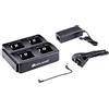 Midland MULTI CA-G10/G13 - Caricabatterie Multiplo Simultaneo a 4 Posizioni | Stazione Ricarica da Tavolo per Walkie Talkie G10 PRO/G13/D10, Carica Batteria Base Ricarica + Adattatore 2 Caricatori (Tot8)