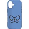 Tiny Meaning Studio Custodia per iPhone 17 Natura minimalista disegnata a mano blu fiordaliso farfalla