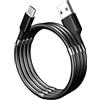 ITAL - Cavo USB magnetico arrotolabile per ricarica e sincronizzazione di smarthphones compatibile con USB-C, Micro USB e Phone - Modello PK01