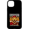 Firefighter Mom Lover Firefighting Custodia per iPhone 15 Plus Pompiere Golden Mom coraggioso e soffice cane