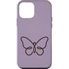 Tiny Meaning Studio Custodia per iPhone 12 mini Natura minimalista disegnata a mano viola lilla polverosa della farfalla