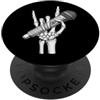 Lobro Design Scheletro Mano Rock Sign Microfono Heavy Metal Singer PopSockets PopGrip Adesivo