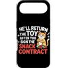 Design Cute Cat Funny Cat Kitten Art Kaw Custodia per iPhone Air HE'LL RETURN THE TOY AFTER YOU SIGN THE SNACK CONTRACT