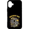 Kids Construction Theme Birthday Boy App Custodia per iPhone 16 Plus 9 ° compleanno ragazzo costruzione escavatore camion