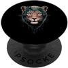 Leopard Party Decorations Leopard Access Leopard Fan Wildlife Forest Art, divertente leopardo da donna PopSockets PopGrip Adesivo