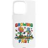 Growing Fun Designs Custodia per iPhone 15 Pro Max Crescere veloce robot fiore ad incastro mattoni bambini