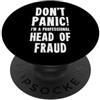 Fraud Prevention & Financial Crime T-Shi Capo della frode PopSockets PopGrip Adesivo