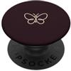 Tiny Meaning Studio Plum Noir - Simbolo minimalista della natura della farfalla disegnata a mano PopSockets PopGrip Adesivo