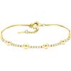 Sofia Milani - Bracciale da Donna in Argento 925 - Placcato Oro con Pietra Zircone - Ciondolo a Sfera - B0392